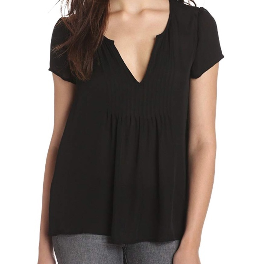 COPY - Joie Silk Split Neck Top